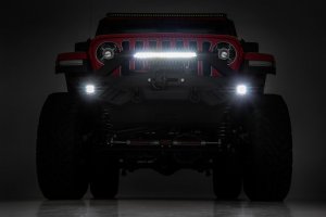 Jeep Wrangler Front Winch Bumper - Rough Country - Full Width Off-Road - '07-'10 Jeep Wrangler Front Winch Bumper - Rough Country - Full Width Off-Road - '07-'10